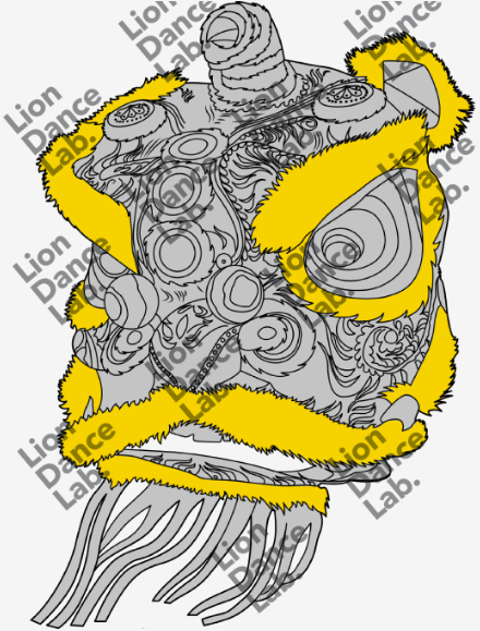 Example of lion with color from selected area image