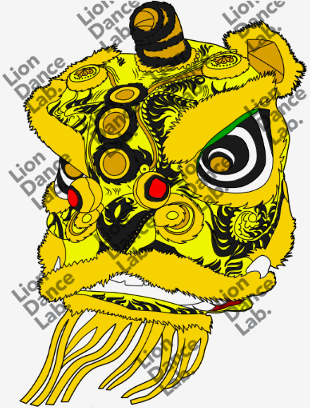 Lion with all areas and colors completed image